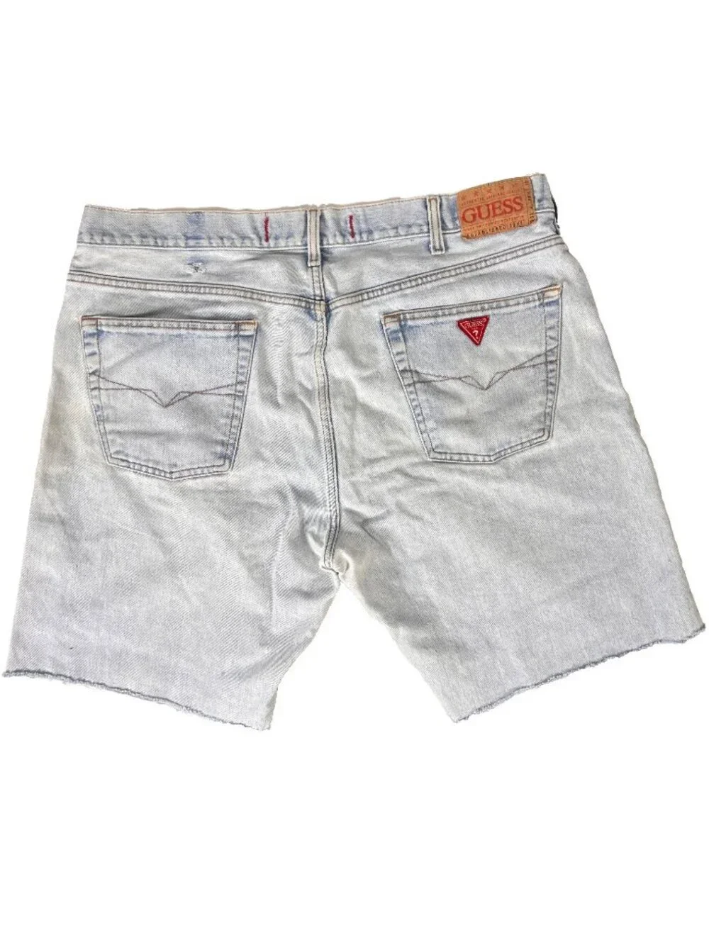 Guess? Jeans Mens Cut Off Denim Shorts size 40 x 9.5 Ins Jorts Light Wash
